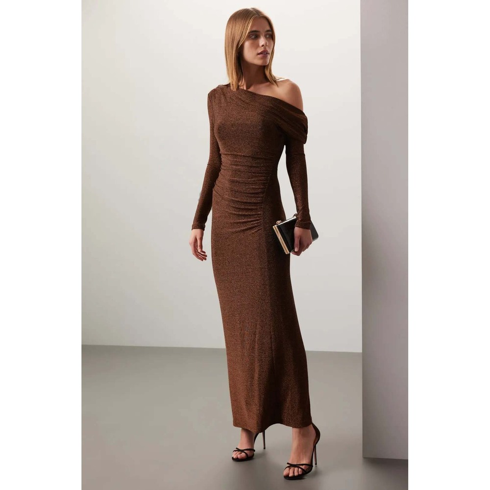 Significant Other Liliana Maxi Dress One Shoulder Ruched Maxi US 4 AU 8